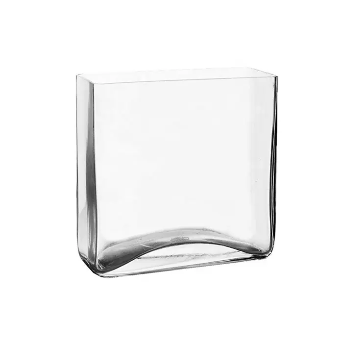 Offre Spéciale mode clair grand rectangle verre vase pour fleurs