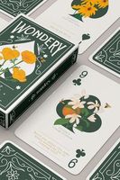 Cartes de poker familiales personnalisées avec logo sur mesure, papier artistique, vernis brillant, boîte à rabat, bord doré pour cadeau