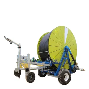 Agriculture Traveling Water Wheel Big Rain Gun Hose Reel Irrigation Traveling long distance sprinkling irrigation