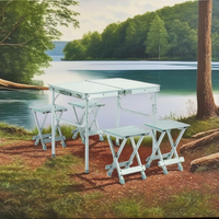 Ensemble table et chaises de camping pliantes d'extérieur en aluminium léger de conception moderne coréenne OW-N60 pour les restaurants et les parcs