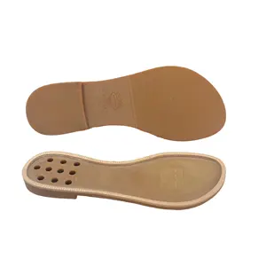 Suela de Tpr a precio de fábrica, fabricante de China, diseño de precio barato, suela de punta redonda para mujer, sandalia plana y suela de zapatilla