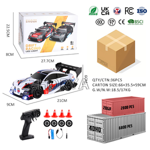 Zhorya 1:24 tốc độ cao <span class=keywords><strong>RC</strong></span> drift xe 2.4GHz điều khiển từ xa đèn LED TPR trôi lốp xe cho trong nhà và ngoài trời vui vẻ - Product Image 6