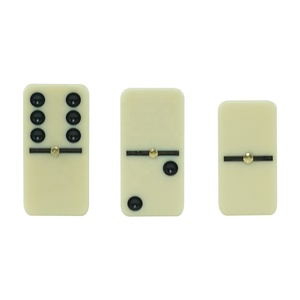 Tomy — dominos professionnel en ivoire, beaucoup de dominos, avec boîte en plastique <span class=keywords><strong>orange</strong></span>, ensemble de 6 jeux de dominos, de l'usine - Product Image 4