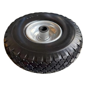 Nouvelle <span class=keywords><strong>roue</strong></span> en mousse PU pleine STONE 10'' avec pneu anti-crevaison 3.00-4, trou de 20 mm, jante argentée et roulement à billes pour chariot de jardin, chariot à main, <span class=keywords><strong>brouette</strong></span> - Product Image 2