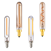 Ampoule LED à filament E14 1W 2W dimmable, verre transparent tubulaire Edison pour AC/DC 220V, certifiée CE PSE ROHS, entrepôt