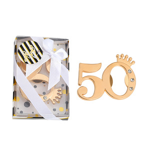 Abridor de Botellas Creativo con Forma de Corona, <span class=keywords><strong>50</strong></span> Unidades, Plegable, para Bodas, Festivales, Fiestas, Pequeño <span class=keywords><strong>Regalo</strong></span> Promocional de Aleación de Zinc - Product Image 6