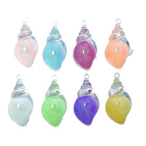 Pendentif en acrylique translucide rouge vif en forme de coquillage, accessoires de bijoux DIY pour boucles d'oreilles, colliers, porte-clés, printemps 2024 - Product Image 5