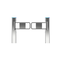 Barrière pivotante personnalisable en acier inoxydable 304 avec contrôle d'accès par empreinte digitale pour projet de sécurité scolaire