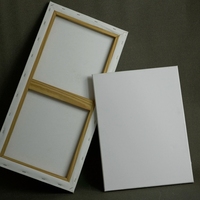 Toiles tendues de grande taille 80X120CM pour la peinture, 100% coton, triple apprêt, toile noire vierge, cadre, panneau de toile pour la peinture