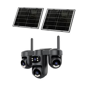 Cámara Solar para Exteriores Visidacom de 300W 1890P Inalámbrica Hemisférica con 4 Lentes, Visión Nocturna a Todo Color y Almacenamiento en la Nube - Product Image 1
