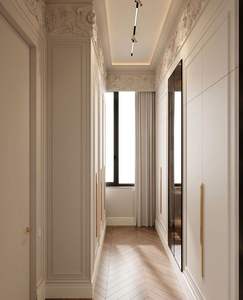 Vermont Custom New Muebles de dormitorio Diseño moderno Puerta Ropa Armario Estilo coctelera de madera Armario Walk In Closet Gabinete - Product Image 6