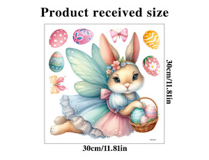 Autocollants de Pâques en gros 2026 : Anges, Lapins, Œufs de Pâques – Décalcomanies statiques en PVC <span class=keywords><strong>pour</strong></span> <span class=keywords><strong>vitres</strong></span> – Autocollants <span class=keywords><strong>électrostatiques</strong></span> - Product Image 6