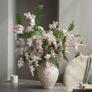 Bouquet de fleurs artificielles Yihua Floral Art, pivoines en soie blanches et roses, décoration intérieure, style moderne et simple - Product Image 1
