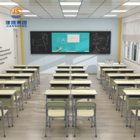 Meubles scolaires, bureau et chaise en bois pour élèves, une place, pour salle de classe primaire
