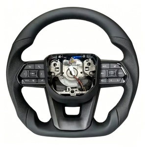 <span class=keywords><strong>พวงมาลัย</strong></span>หนังแบบกำหนดเองทรงแบนสำหรับ Toyota Hilux Revo Tacoma Tundra Fortuner Land Cruiser LC76 LC200 - Product Image 3