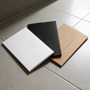 <span class=keywords><strong>Caja</strong></span> <span class=keywords><strong>de</strong></span> Papel Kraft Retro Gruesa, Ecológica y Reutilizable, para Guardar Tarjetas Postales, Color Negro - Product Image 2