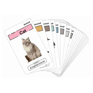 Giocattolo per bambini educativo bambino cognitivo flashcard inglese Flash Card educazione gioco di carte per bambini