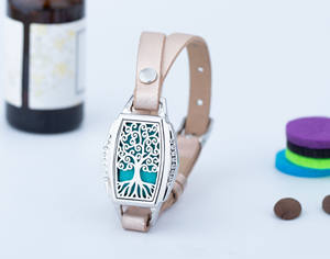 Energinox correa de reloj Rectangular ajustable curación de acero inoxidable Aroma Perfume aromaterapia aceite esencial difusor pulsera - Product Image 5