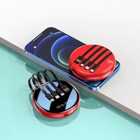 Chargeur portable 20000mAh avec câbles intégrés, mini batterie externe de poche, batterie USB C rapide compatible avec IPhone,Android