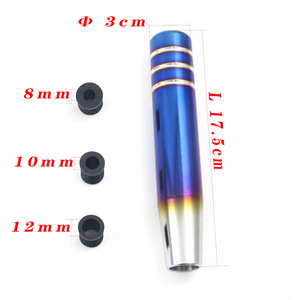 Auso-Racing Aluminum Gear <b>Shift</b> <b>Knob</b> 13Cm 9Cm 17.5Cm Universal Car Modification Blue Finish - Product Image 5