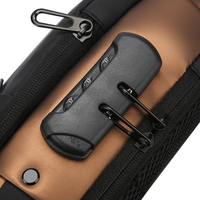 Bolso de Pecho de Piel Sintética PU de Calidad para Hombre, Estilo Bandolera, Deportivo, Impermeable, Antirrobo, con Cremallera y Puerto USB, Ideal para Senderismo y Correr
