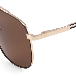 Gafas de Sol Ovaladas Estilo Piloto, Montura Metálica Completa, Lentes Polarizadas Marrones, Protección UV400, Unisex, para Exteriores - Product Image 4
