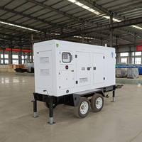 Groupe électrogène diesel silencieux remorquable et mobile, refroidi par eau, pour l'alimentation de secours en cas d'urgence dans les ports et les quais