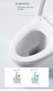 Modern Dual-Flush 300 mm Siphonic S-Trap One-Piece Ceramic Elongated Toilet <strong>Chinese</strong> <strong>Style</strong> Sanitary Ware for Home Hotel Villas - Product Image 5