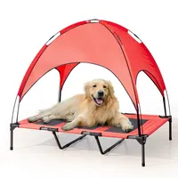 गर्म बेचने आउटडोर गर्मियों में ठंडा ऊंचा एक्स्ट्रा लार्ज बड़े कुत्ते पालतू बिस्तर के साथ हटाने योग्य चंदवा छाया तम्बू