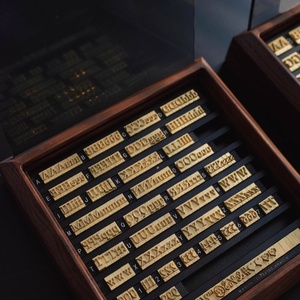 Alphabet, lettres, chiffres, symboles, 184 pièces, lettres interchangeables, tampon en laiton à fente en T pour machine à estamper à chaud - Product Image 1