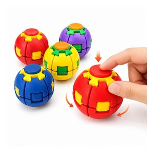 Compact <b>Desk</b> Relief Sphere Gear Driven Spinner Toy Quiet <b>Rotation</b> Focus Gadget Travel Gift Wholesale Supplier Pack - Product Image 1