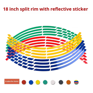 <span class=keywords><strong>Adesivi</strong></span> Luminosi per Cerchioni <span class=keywords><strong>Auto</strong></span> e Moto da 18 Pollici, Strisce Riflettenti di Sicurezza per Pneumatici - Product Image 4