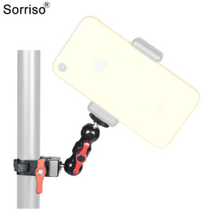 SORRISO mise à niveau bras magique Super crabe pince 360 Rotation pour Dslr caméra moniteur héros Gopro moto support accessoires - Product Image 6