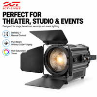 Projecteur de scène LED Fresnel 350W, 300W, CRI 95 élevé, zoom manuel 15-60 degrés, DMX512, éclairage sans scintillement pour studio