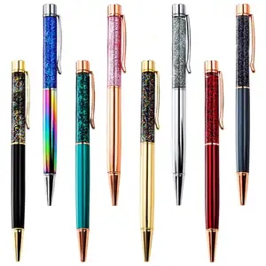 Yaratıcı tasarım promosyon sıvı tükenmez kalem özel Logo kristal yağ kalem