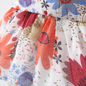 Ropa <span class=keywords><strong>de</strong></span> Boutique para Niños al por Mayor, Bonito Vestido Corto <span class=keywords><strong>de</strong></span> Verano con Flores para Niña - Product Image 3