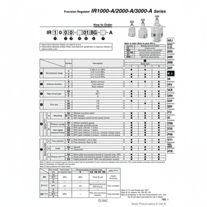 Regulador de presión de precisión SMC Pneumatics modelo - Product Image 1