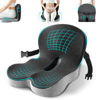 Coussin de siège ergonomique en mousse à mémoire de forme pour bureau et voiture - Soulagement de la douleur au dos, au coccyx et à la sciatique - Coussin anti-pression