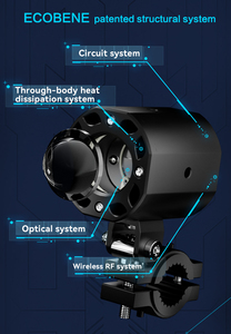 Emark-Luz LED de alto brillo para motocicleta, locomotora directa modificada, pistola pequeña de acero, luz externa para coche, foco auxiliar - Product Image 3