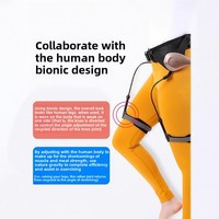 Exosquelette de Jambe Robotique d'Alpinisme, Aide à la Marche Motorisée pour Personnes Âgées et d'Âge Mûr, Appareil d'Assistance au Genou avec Cordes de Traction pour la Marche