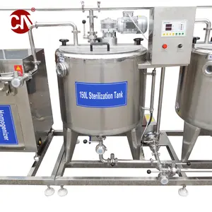 Linha de produção automática de pasteurizador de iogurte lácteo médio completo