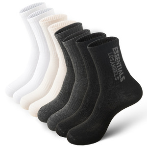 Essentials Los Angeles Ankle Socks Men's Breathable Sweat Absorbing Running Sports Socks Solid Color Daily Wear - Product Image 3