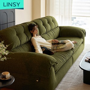 Canapé sectionnel carré moderne et élégant 3 places en tissu avec cadre en bois garni d'éponge haute densité, vert forêt BS836-A - Product Image 4