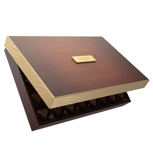 Nuevo diseño Tapa en forma de corazó<span class=keywords><strong>n</strong></span> Base <span class=keywords><strong>N</strong></span> Caja de regalo rígida Tablero gris Incrustaciones Rectangular Caja de chocolate - Product Image 2