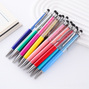 Stylo à bille en cristal personnalisé, stylo à bille en cristal, stylo à bille en métal avec sable liquide, paillettes, encre à base d'huile, stylo à bille métallique coloré - Product Image 6