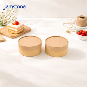 Caja de Cartón Ecológica de Lujo para Pastel Vasco, Envase de Tubo de Papel Kraft de Grado Alimenticio, Envase Personalizado para Pastel de Queso - Product Image 1