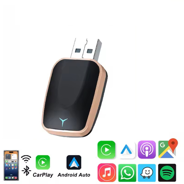 Wireless Smart Media Box Apple CarPlay Adapter USB Dongle for Audi Benz Mazda Porsche Volkswagen Volvo Ford Citroen Honda Nissan