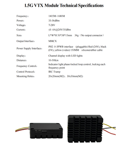 Trasmettitore Video FPV Wireless LHODR 1.5GHz 3W in Lega di Alluminio, 12 Canali, 34g Leggero per <span class=keywords><strong>Droni</strong></span> <span class=keywords><strong>da</strong></span> <span class=keywords><strong>Corsa</strong></span> FPV - Product Image 5