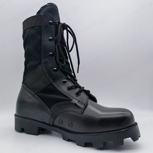 Bottes de combat tactiques noires de qualité originale de la marque XC,<span class=keywords><strong>Wellco</strong></span> avec semelle extérieure en caoutchouc résistant au vieillissement HSM102 - Product Image 2