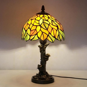 LongHuiJing Wholesales 8Inch Antique Stained Glass Lampshade Desk <b>Lights</b> tiffany Style Desk <b>Lights</b> for Home Decorations - Product Image 1